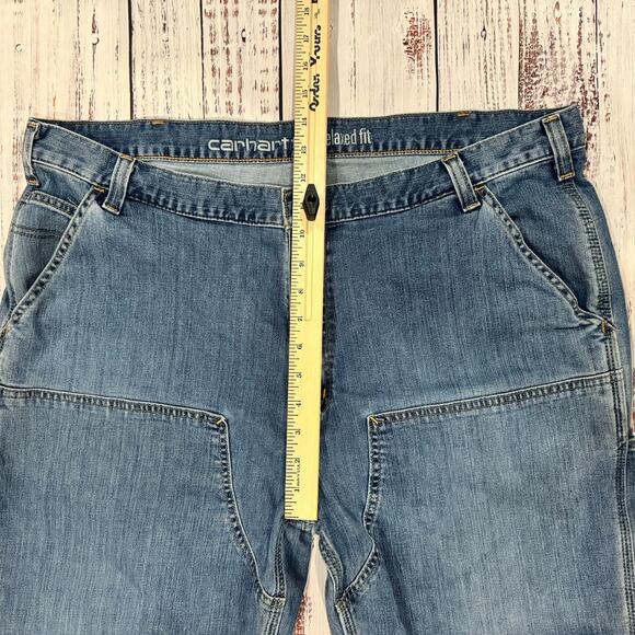 Carhartt 103329-H40 Double-Knee Carpenter Jeans Men’s 42x30 Rugged Flex - Picture 4 of 10